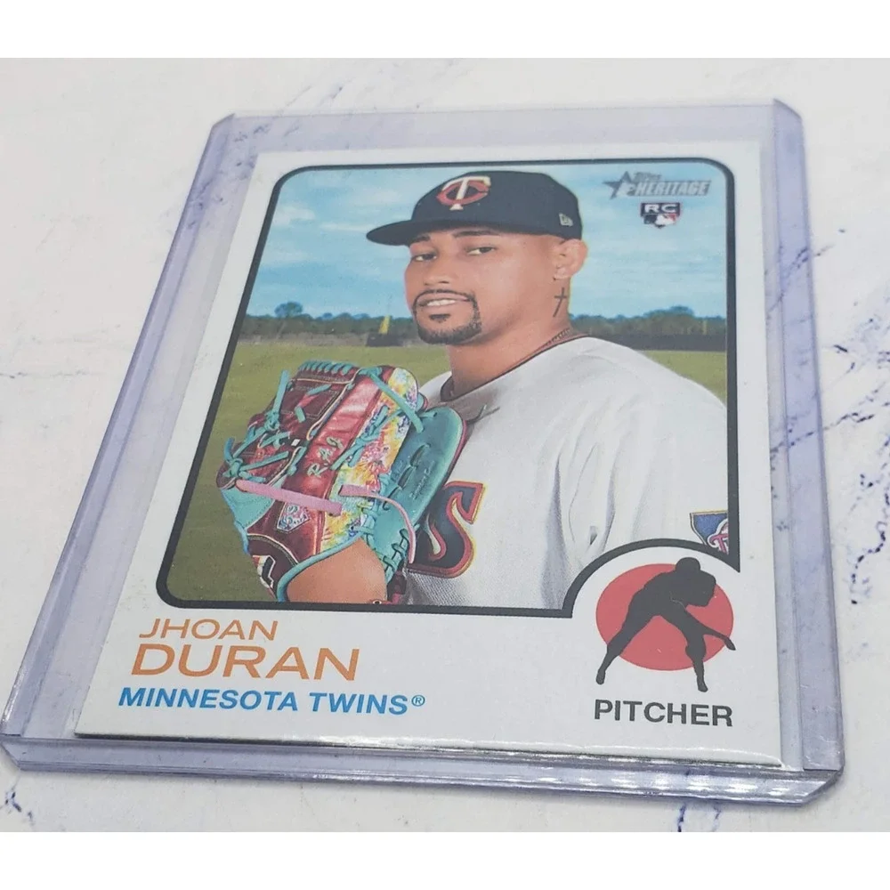 2022 Topps Heritage High Number Jhoan Duran Rookie Minnesota Twins #693 Phillies - Picture 3 of 4